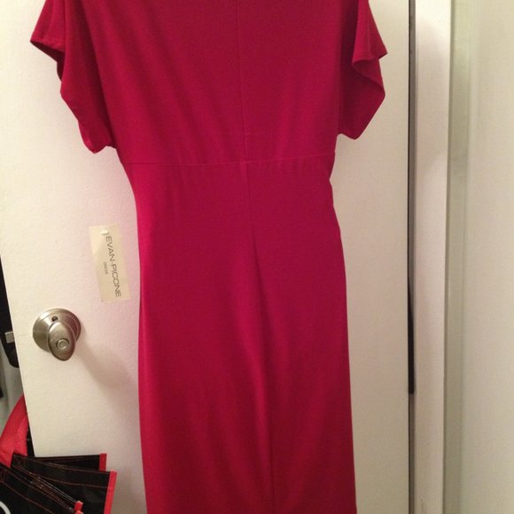 NWT EVAN PICONE RED DRESS STRETCH SIZE 6/8 - Picture 2 of 3